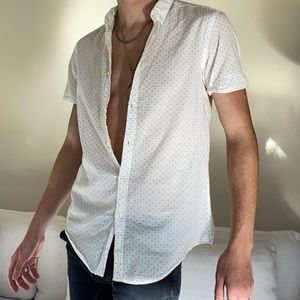 Polka dot cotton dress shirt